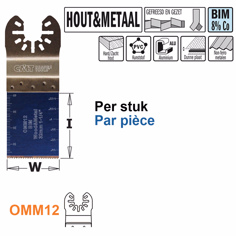 Multitoolzaagblad voor hout en metaal, 32mm · OMM12-X1
