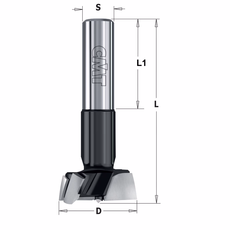 Cilinderkopboor D=25, rechts S=10mm L=57,5mm L1=26mm · 317.250.41