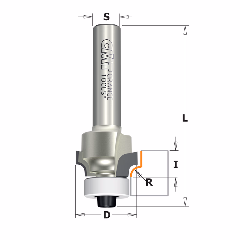 Diamant holle radiusfrees zonder opstaande kant, DP D=16,7mm R=2mm