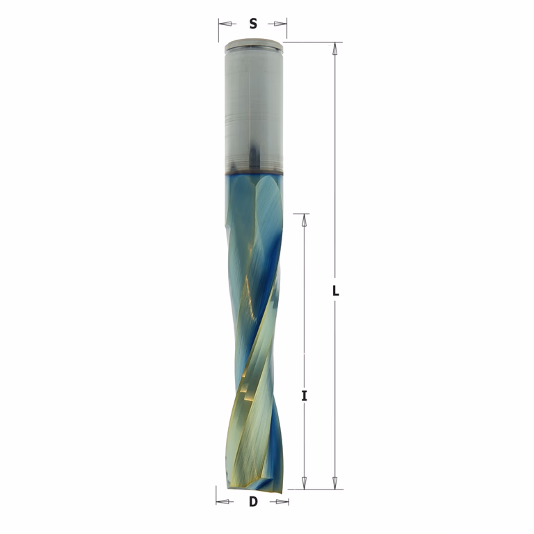 Positieve spiraalfrees, HWM + coating D=16mm S=16mm L=120mm I=72mm · 191.164.41