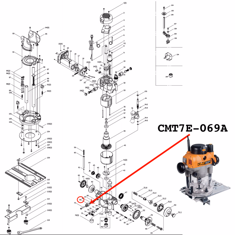 68,69_70_DEPTH STOP KNOB ASSEMBLY""