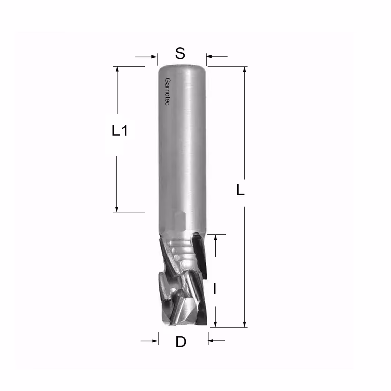 Diamantfrees negatieve PCD Z3+3 Nesting FAST D=12mm L=70mm I=21mm (8+1 PCD)