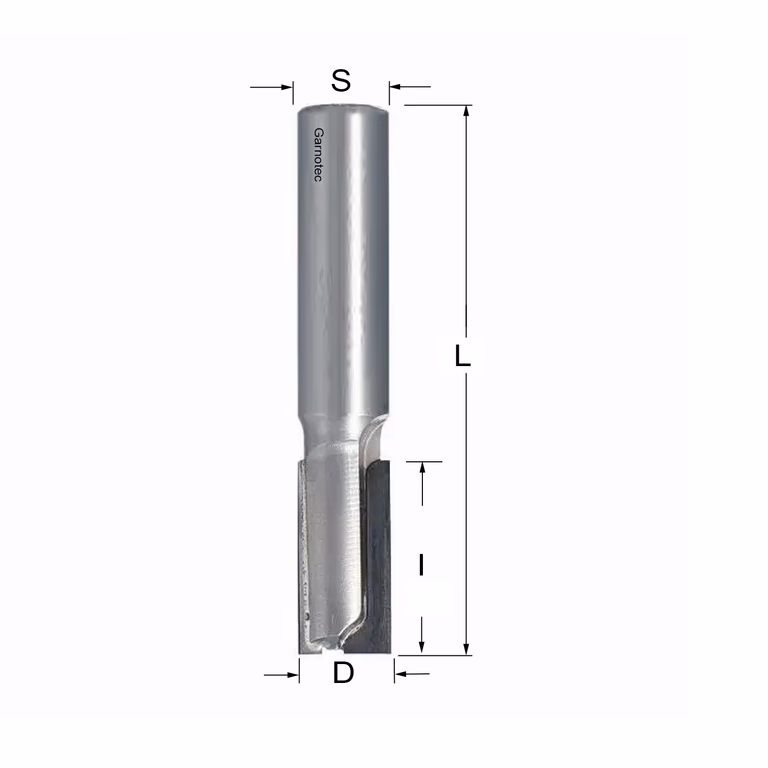 Diamantfrees met negatieve en positieve snij-plakket PCD Z2+1 D=12mm S=12mm L=70mm I=25mm