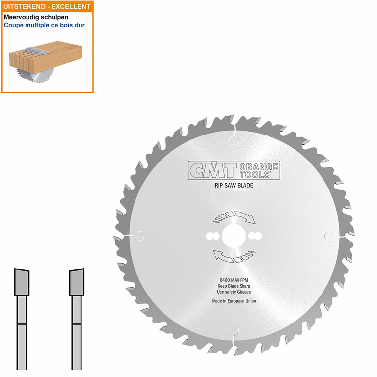 Schulp-en meerbladzaag met hardmetalen tanden D=350mm B=30mm K=3,5mm P=2,5mm