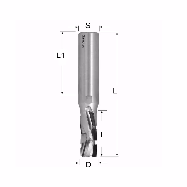 Diamantfrees negatieve PCD Z3+1 Nesting D=10mm L=70mm I=22mm (8+1 PCD)