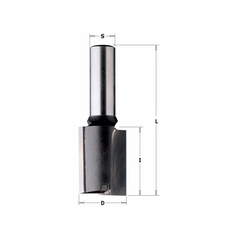 Rechte groeffrees, HWM D=8mm S=10mm L=65mm I=20mm