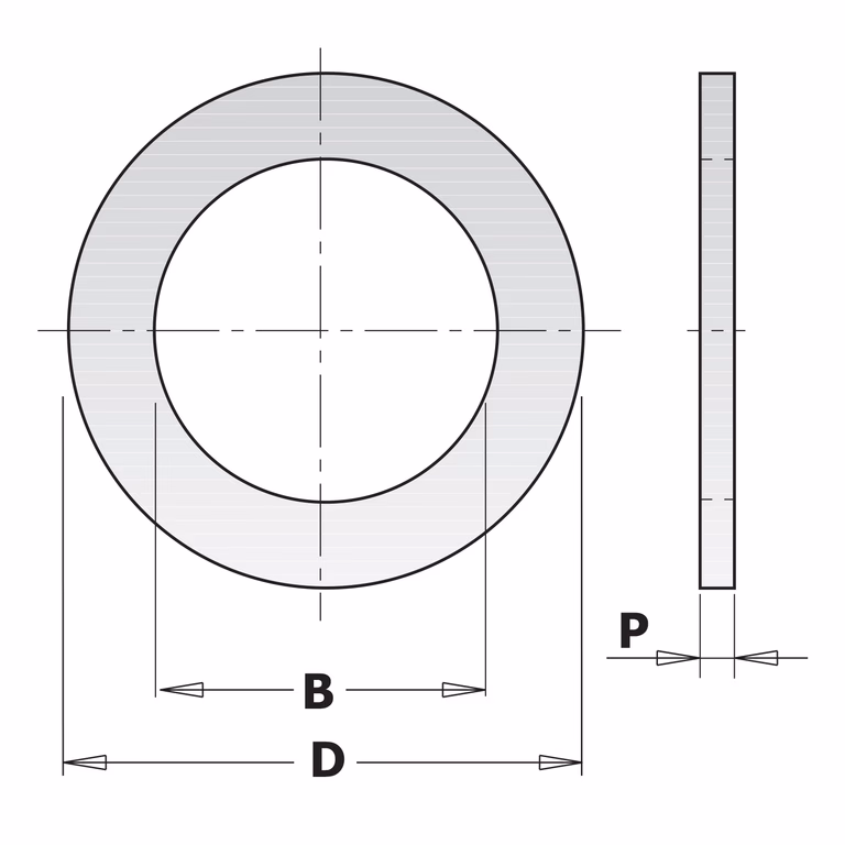 Reductiering voor zaagblad van asgat 30 naar 15,87mm D=30mm · 299.303.00