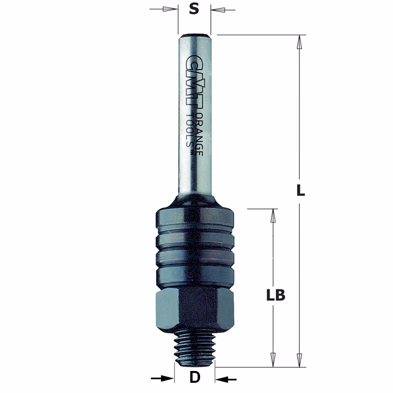 Spindel zonder kogellager S=12mm L=67,5mm LB=26mm