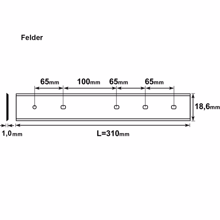 Schaafmes Brück (Kobalt) L=310mm · 795.310.18HAK