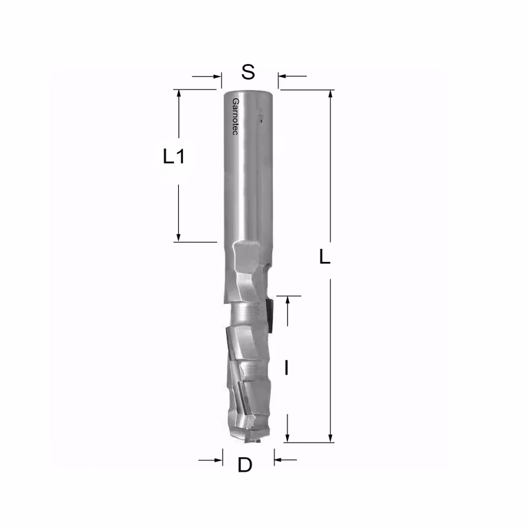 Diamantfrees PCD Z1+1 D=16mm L=114mm I=55mm (6 PCD+1 HM) · 140.363.61