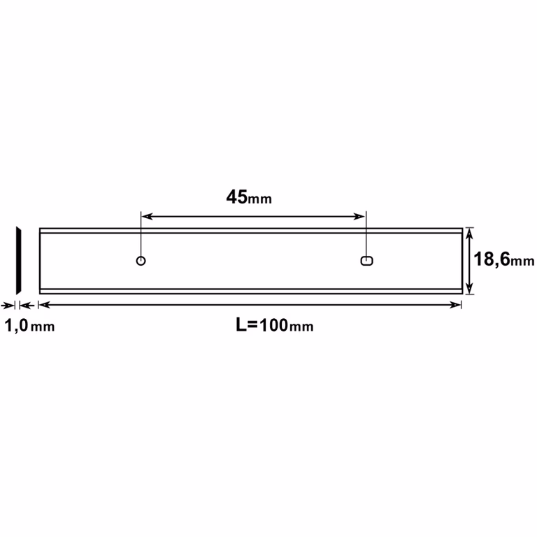 Brück schaafmes HPS 100x18,6x1,0