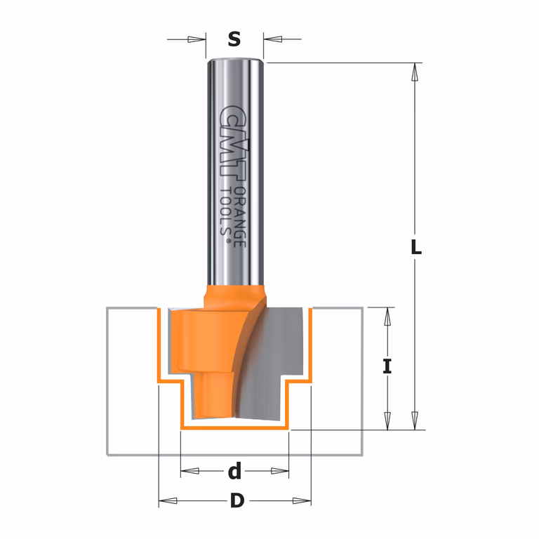 Klassieke profielfrees, HW D=12,7mm I=12,7mm R=1,2mm d=8,4mm · 765.101.11