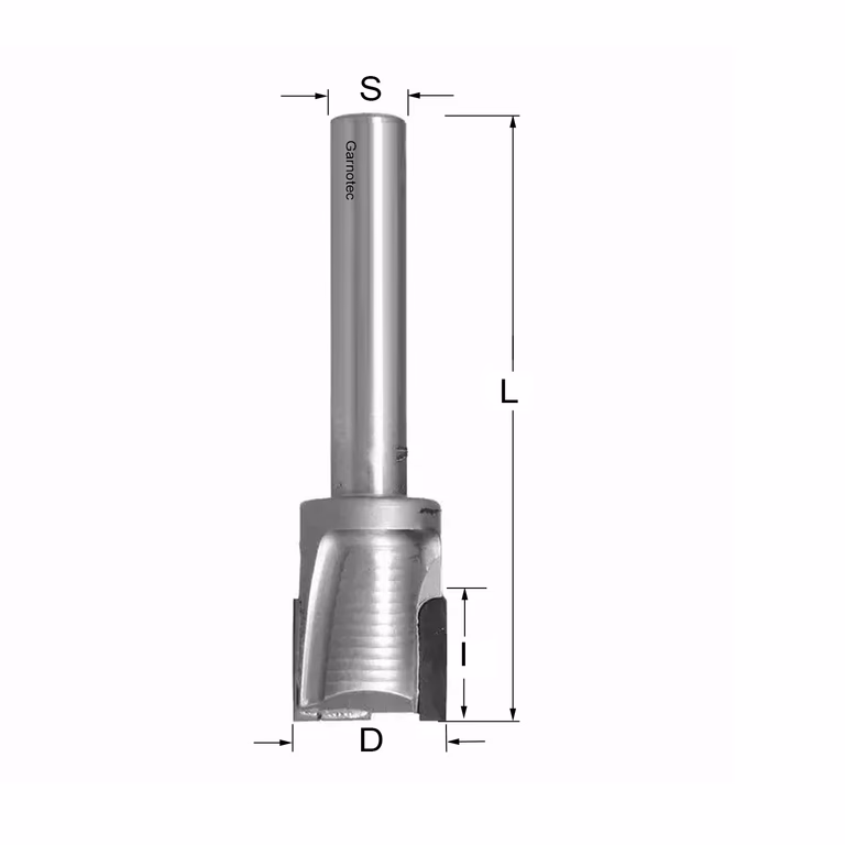 Diamantfrees met negatieve en positieve snij-plakket PCD Z2 D=16mm