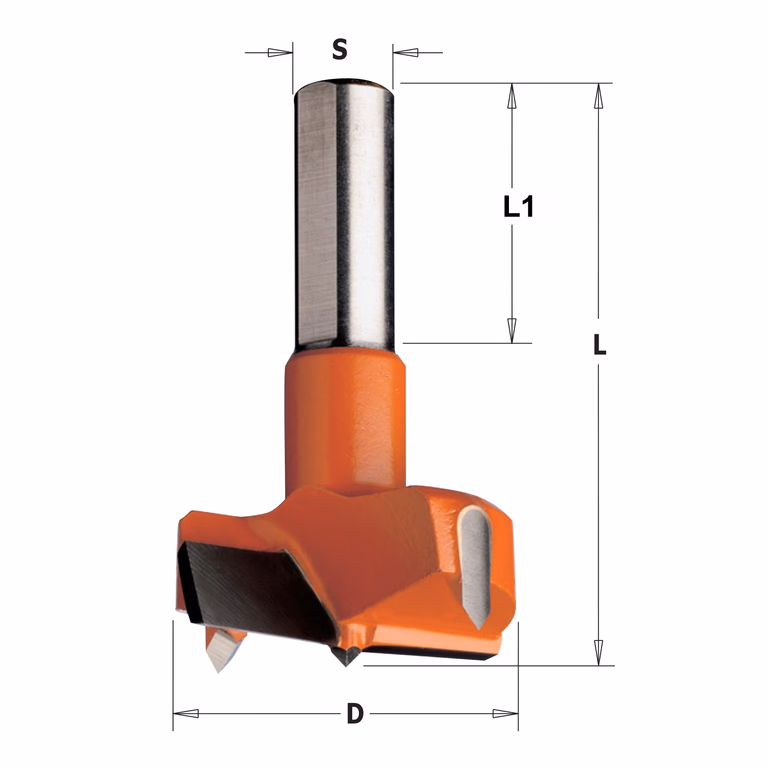 Cilinderkopboor D=45, links L=70mm · 369.450.12
