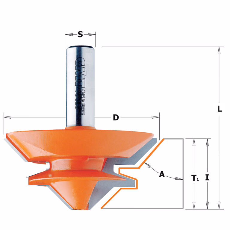 Verstekfrees met rechte hoeken, HW D=70mm S=12mm L=70mm I=31,7mm