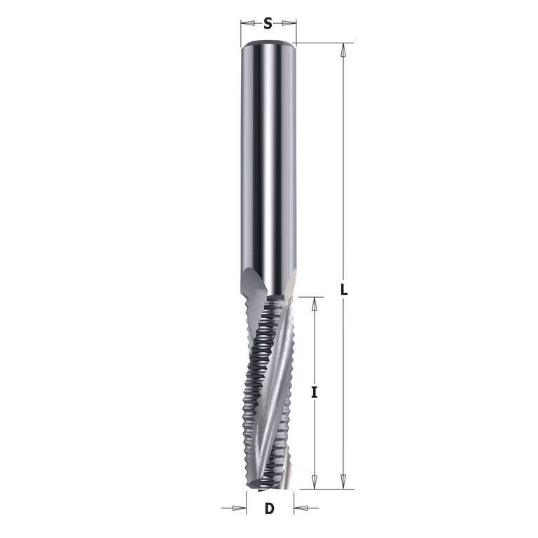 Positieve schrobfrees, HWM D=12,7mm L=89mm I=38,1mm