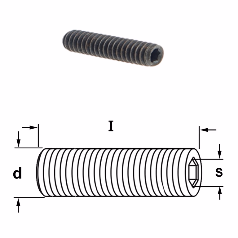 STEI Schroef M2X4 DIN-916 (706.064.11) S=1mm I=4mm