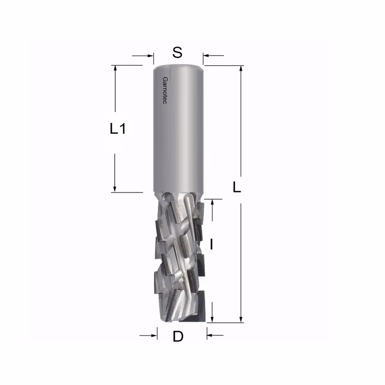 Diamantfrees negatieve PCD Z3+3 Nesting FAST D=16mm L=95mm I=35mm Z2+2 (17+1 PCD)