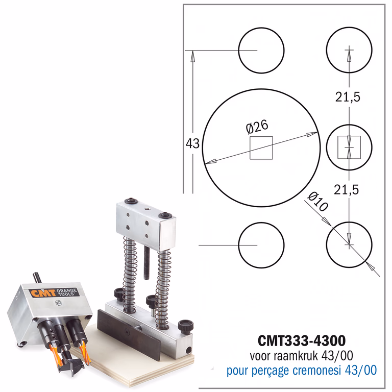 Scharnierboor systeemset · CMT333-4300SET