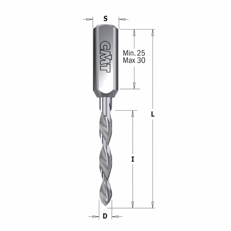 Doorgangsboor links D=7mm S=10mm