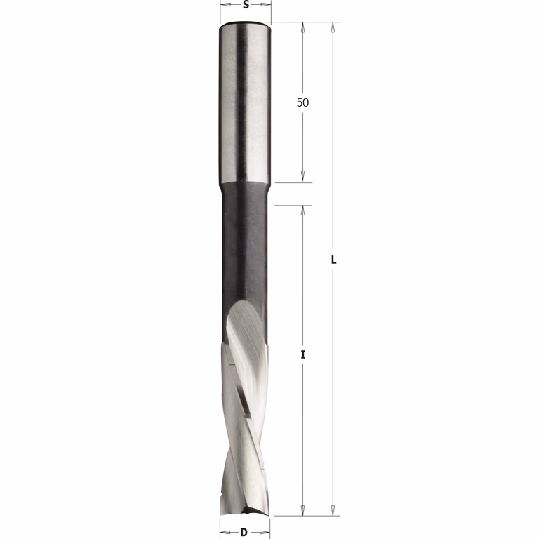 Gespiraliseerde langgatboor, links D=12mm S=13mm L=150mm I=90mm