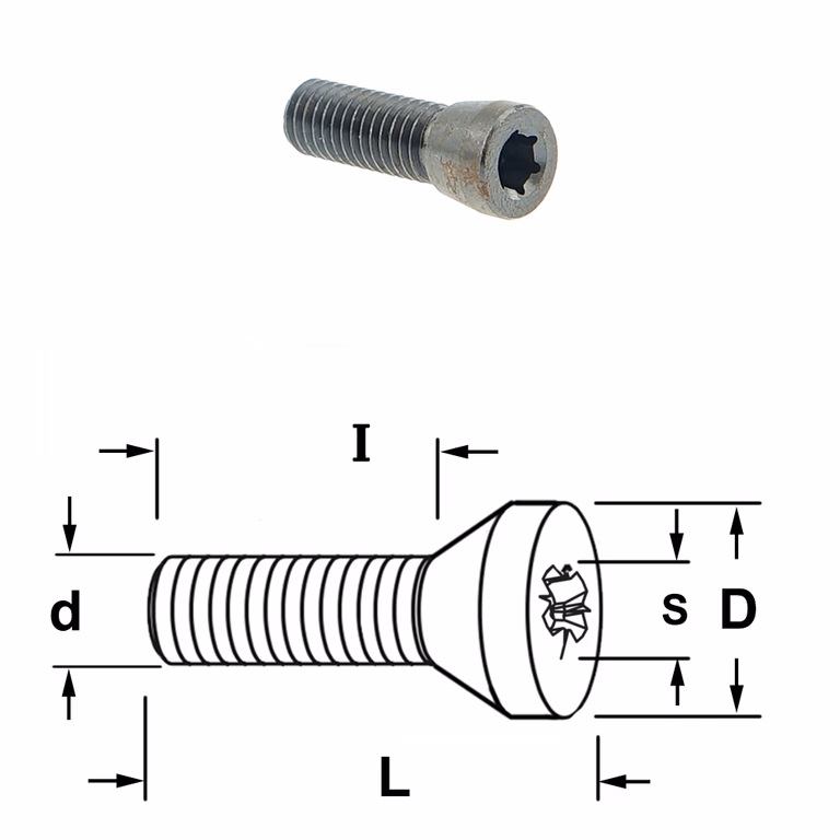 Schroef voor spanblok D=6,8mm S=T20