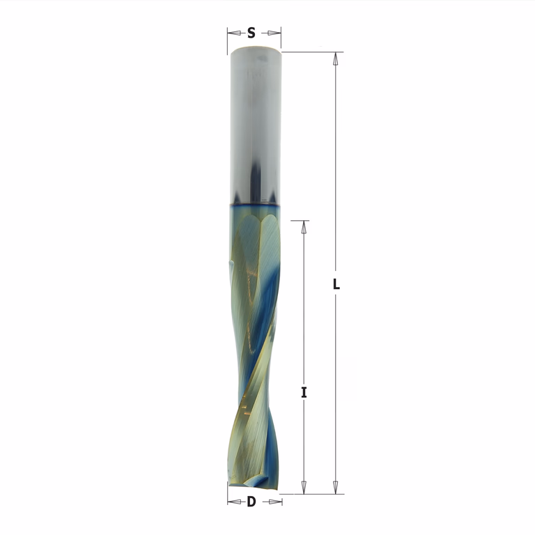 Positieve spiraalfrees, HWM + coating D=8mm S=8mm L=80mm I=32mm · 191.081.41
