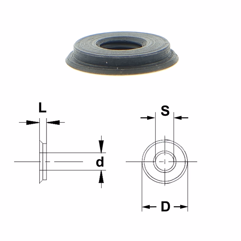 Binnenmoer D=12mm L=1,6mm