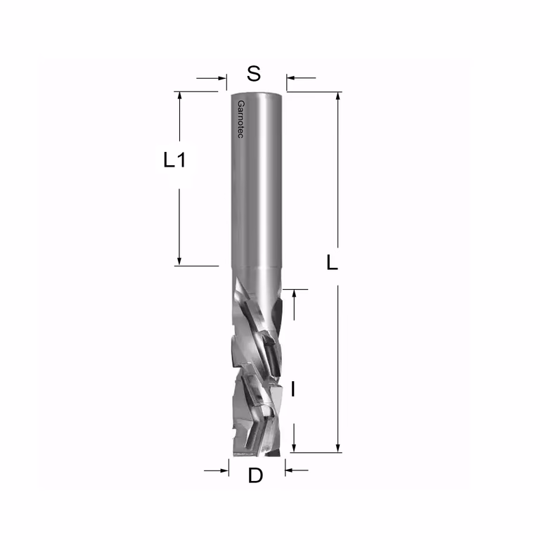 Diamantfrees negatieve PCD Z3+1 Nesting D=12mm L=85mm I=35mm (11+1 PCD)