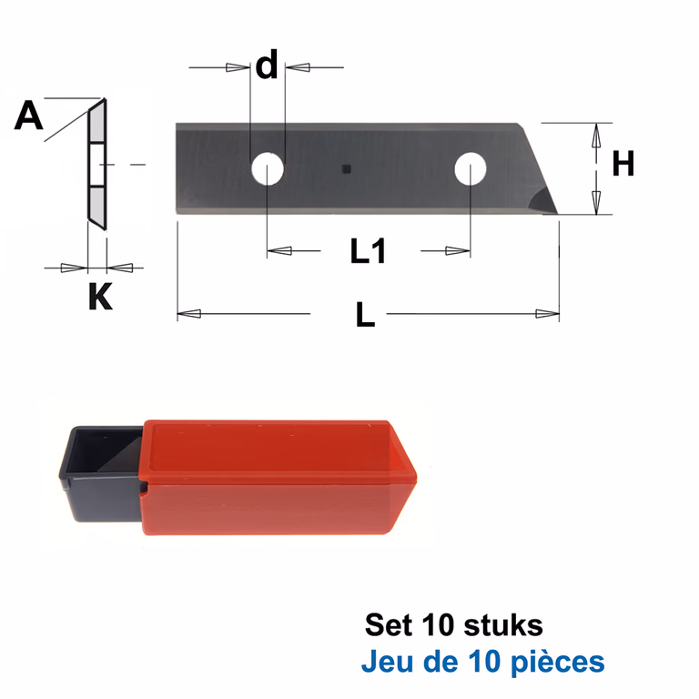 HWM reserve mes (per 10 st.) L=50mm L1=26mm K=1,5mm Z1