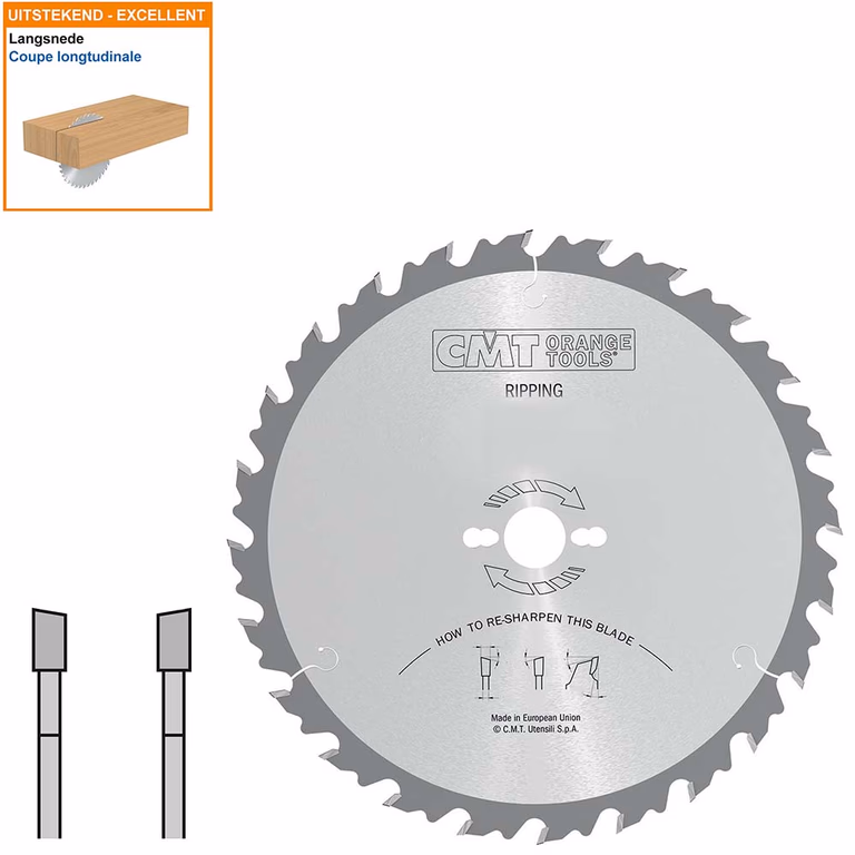 Schulpzaag met hardmetalen tanden voor hout D=500mm K=4mm P=2,8mm Z44