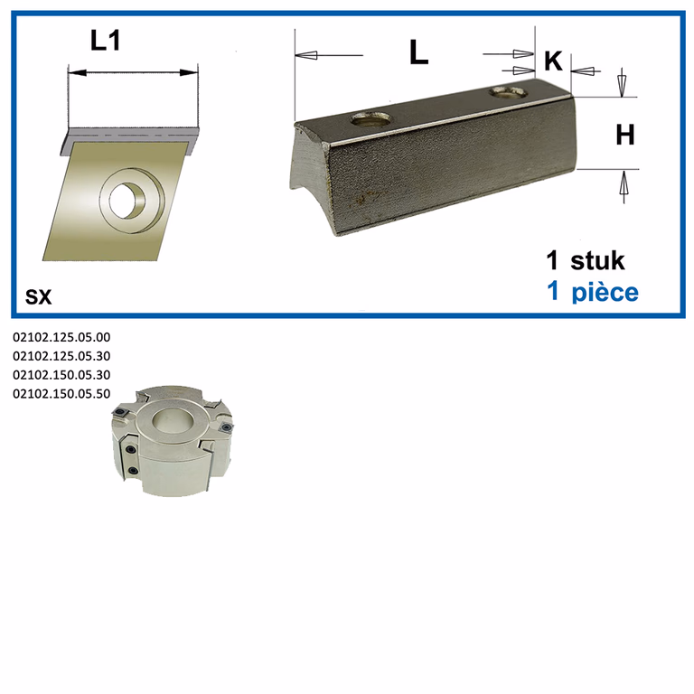 Spanblok links L=46,5mm K=11mm · 695.028.SX