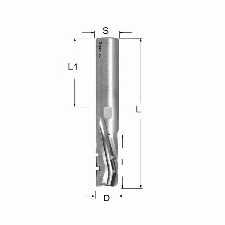 Diamantfrees negatieve PCD Z3+1 Nesting D=12mm L=70mm I=25mm (9+1 PCD)