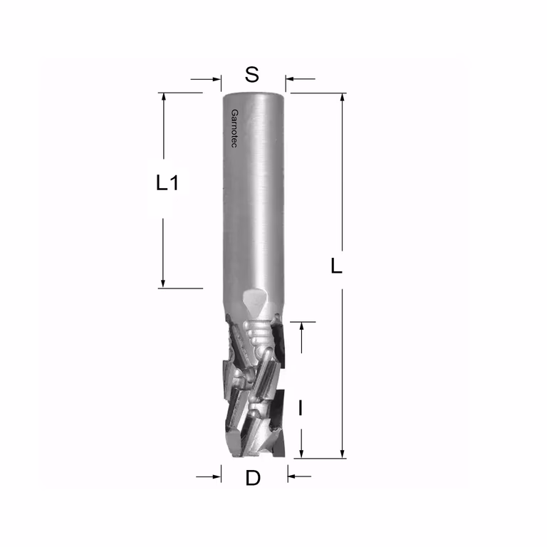 Diamantfrees positieve PCD Z3+3 Nesting FAST D=12mm L=70mm I=24mm Z2+2 (11+1 PCD)