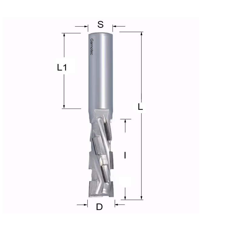 Diamantfrees PCD Z2+2 Nesting D=16mm L=105mm I=45mm (10 PCD+1 HM)