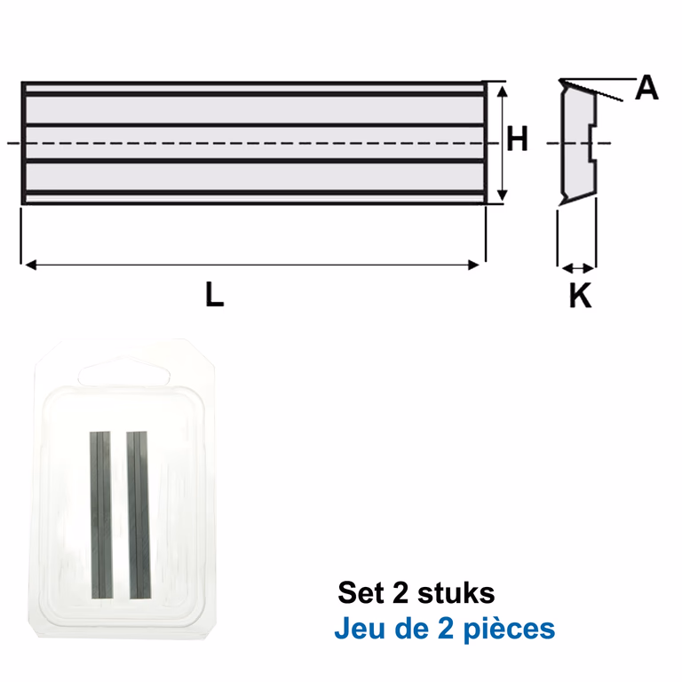HWM wisselmessen VERSOFIX" (per 2 st.)" L=20mm K=1,1mm H=5,5mm