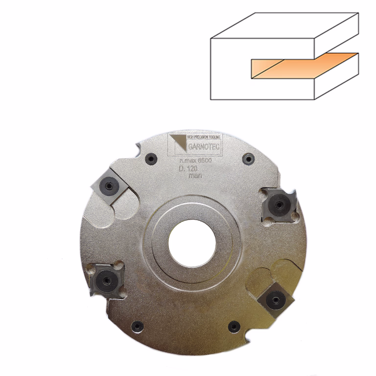 Groeffrees met WPL-messen D=120mm B=30mm