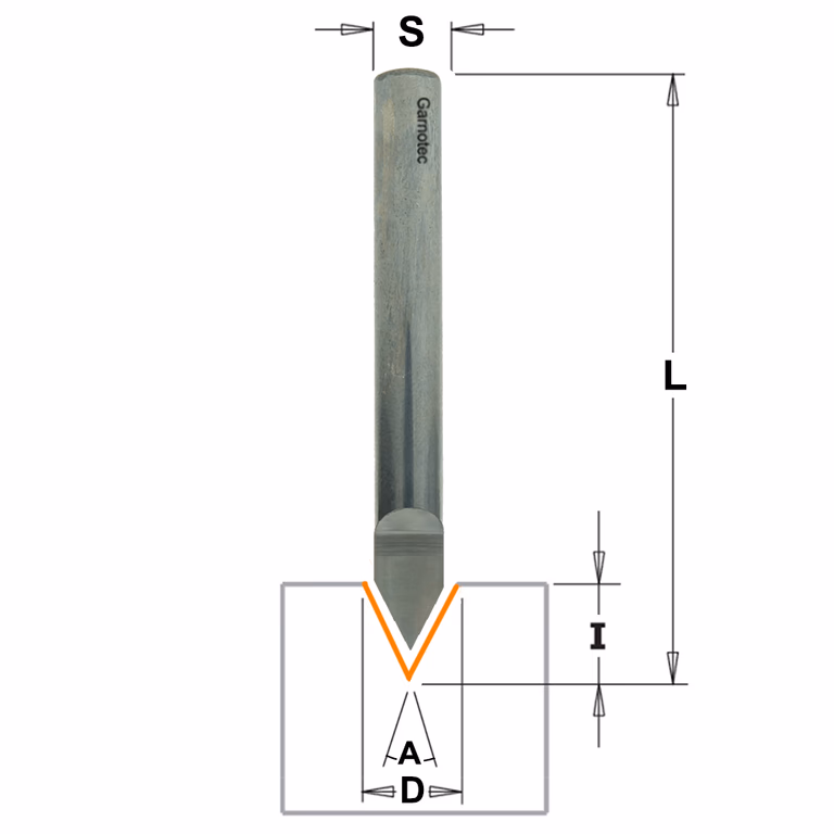 V-groeffrees I=10mm A=60° Z1