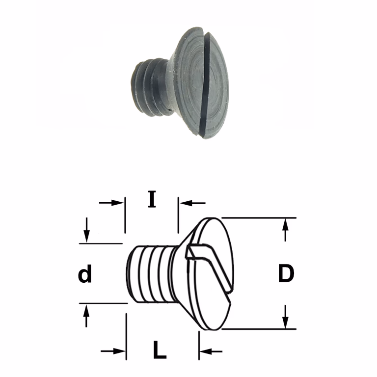 Conische bout D=9mm L=6mm I=4mm d=M5