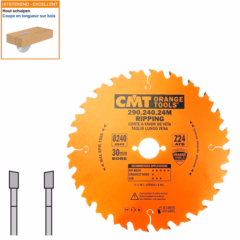 Schulpzaag voor draagbare machines D=240mm B=30mm K=2,8mm P=1,8mm