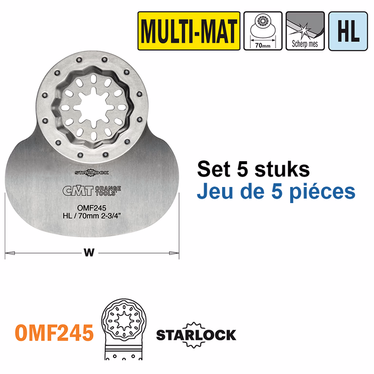 HL flexibele spatel/schraper voor alle materialen, 70mm K=0,4mm
