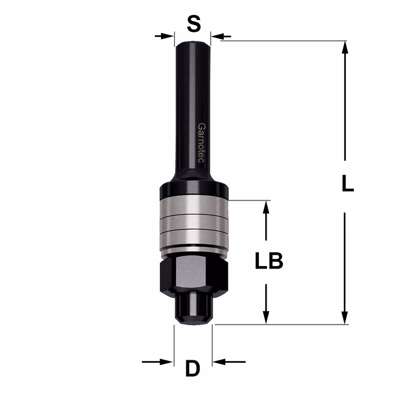 Spindel zonder kogellager S=1/2" L=67,5mm LB=26mm