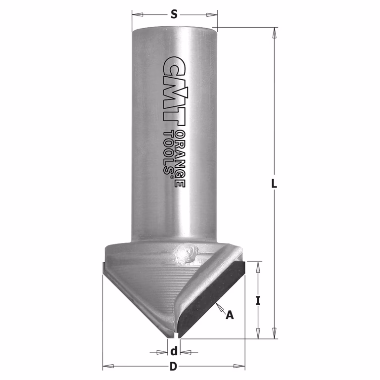 Diamant V-groeffrees D=33mm L=71mm I=15mm Z2