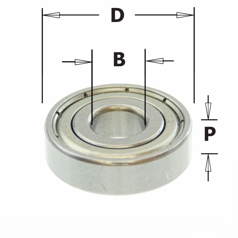Standaard kogellager D=22mm B=8mm P=6mm