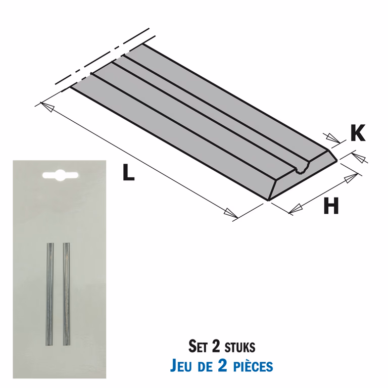 HWM wisselmessen (per 2 st.) L=78mm K=1,1mm H=5,5mm
