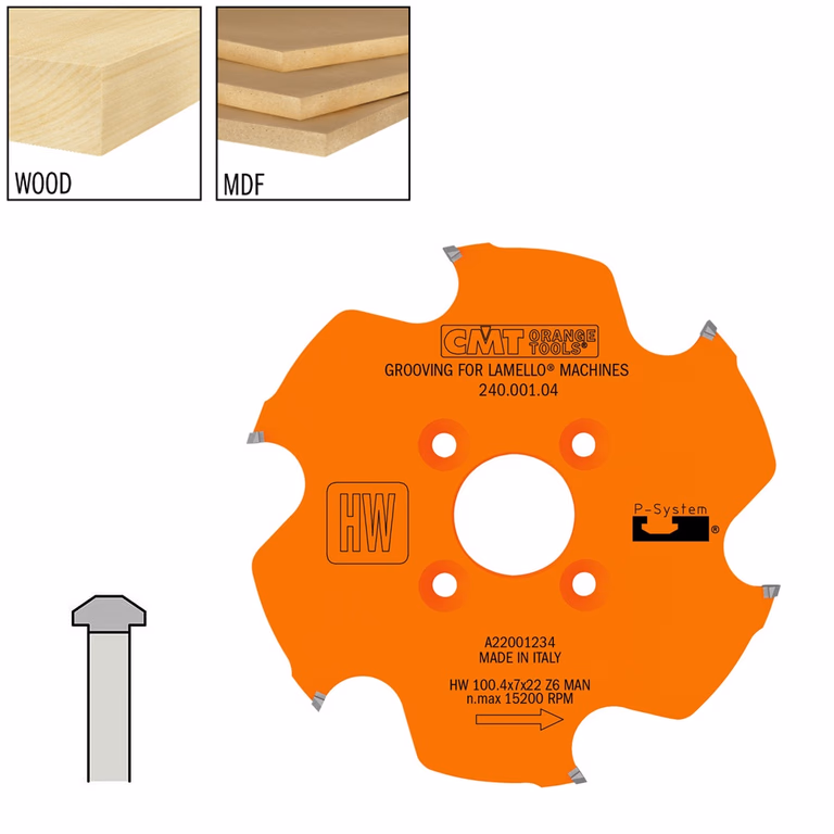 HW groefzaag voor Clamex-P systeem (Zeta P2) D=100,4mm B=22mm