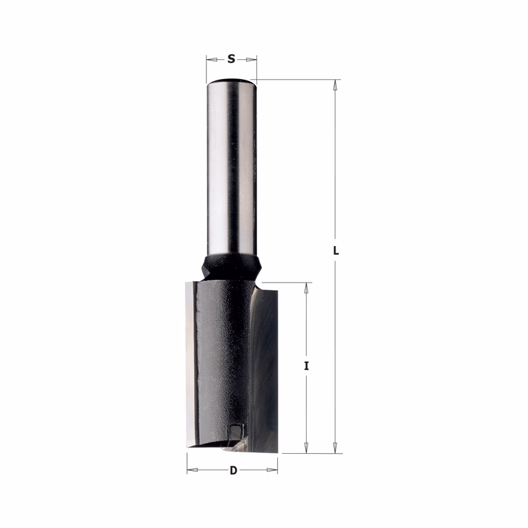Rechte groeffrees, HW D=18mm S=12mm L=110mm I=60mm
