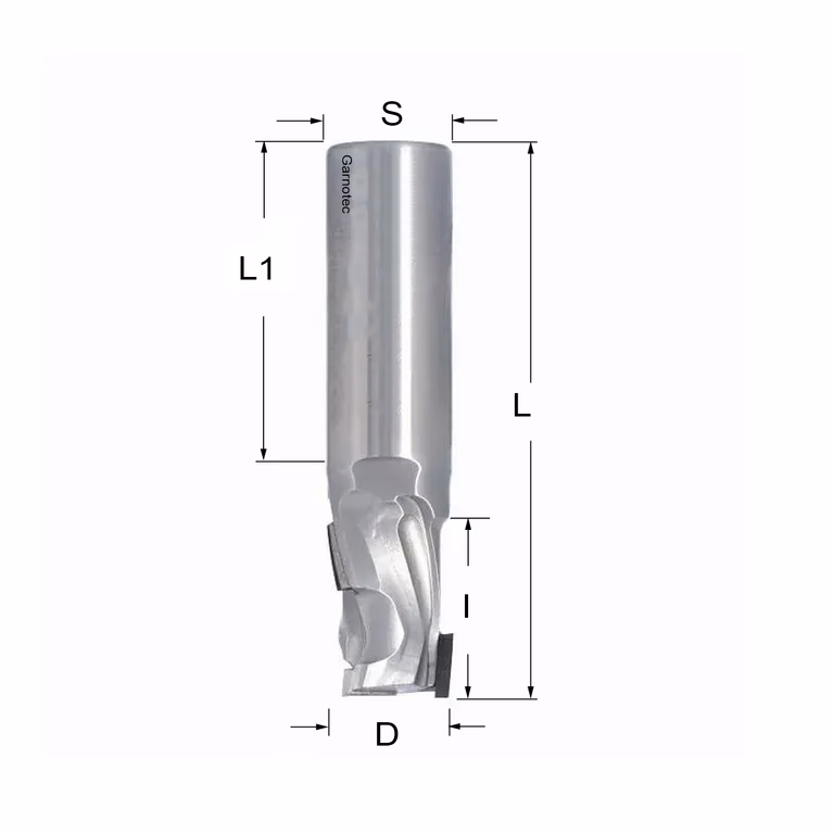 Diamantfrees PCD Z1+1 D=20mm L=85mm I=25mm (3 PCD+1 HM)