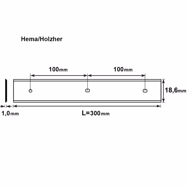 Brück schaafmes HSS M42 300x18,6x1,0