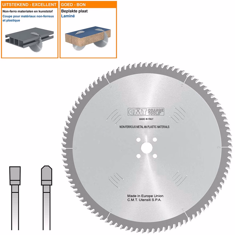 Cirkelzaag voor non-ferro metalen D=550mm K=4,3mm P=3,5mm Z148